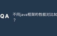 不同java框架的性能对比如何？