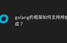 golang的框架如何支持持续集成?