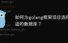 如何为golang框架项目选择合适的数据库?
