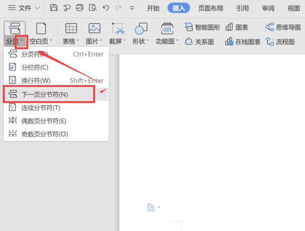 WPS怎么单独设置其中一页为横向