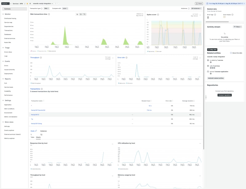 How to monitor app router next js applications with new relic js