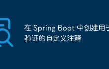 在 Spring Boot 中创建用于验证的自定义注释