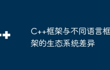 C++框架与不同语言框架的生态系统差异