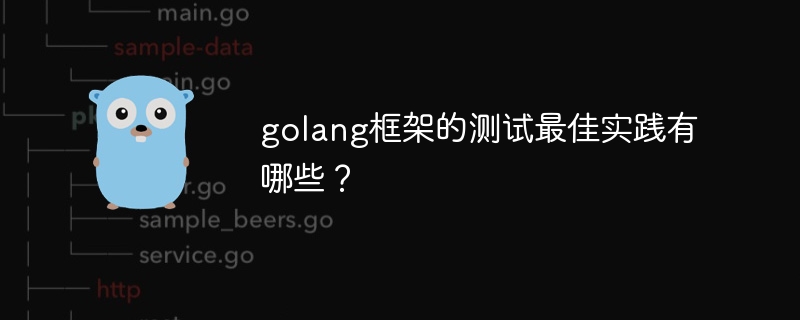 golang框架的测试最佳实践有哪些？