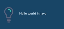Hello world in java