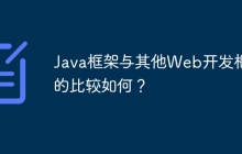 Java框架与其他Web开发框架的比较如何？