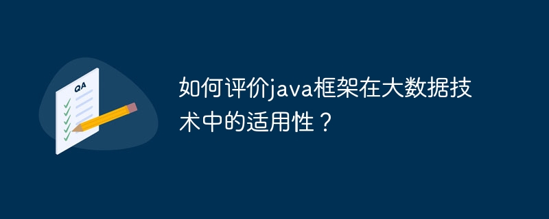 如何评价java框架在大数据技术中的适用性?