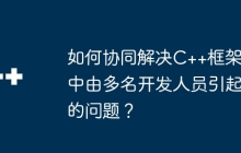 如何协同解决C++框架中由多名开发人员引起的问题？