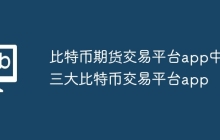 比特币期货交易平台app中国三大比特币交易平台app