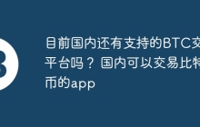 目前国内还有支持的BTC交易平台吗？ 国内可以交易比特币的app