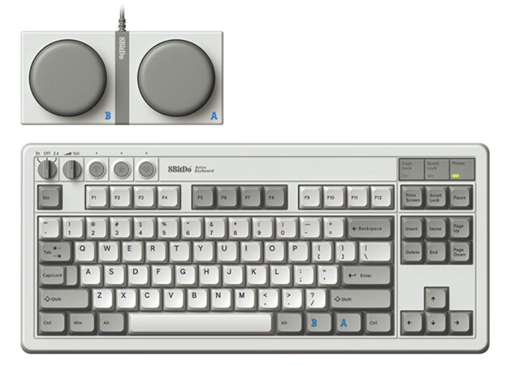 首发价 499 元,八位堂 Retro87 M 机械键盘上市:机械旋钮、超级按键