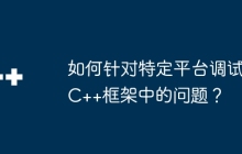 如何针对特定平台调试C++框架中的问题？