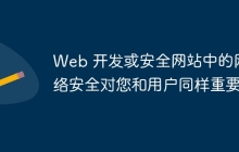 Web 开发或安全网站中的网络安全对您和用户同样重要
