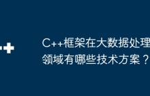 C++框架在大数据处理领域有哪些技术方案？