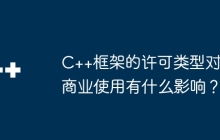 C++框架的许可类型对商业使用有什么影响？