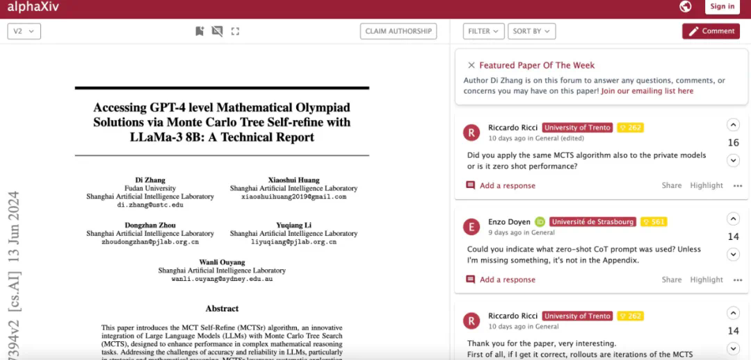 arXiv-Artikel können als „Barrage“ gepostet werden, die Diskussionsplattform von Stanford alphaXiv ist online, LeCun gefällt es