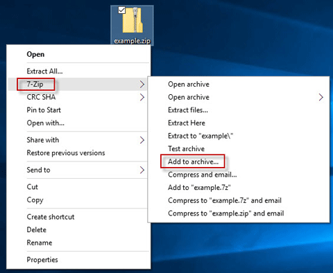 Windows 10에서 ZIP 파일을 비밀번호로 보호하는 방법