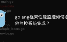 golang框架性能监控如何与其他监控系统集成?
