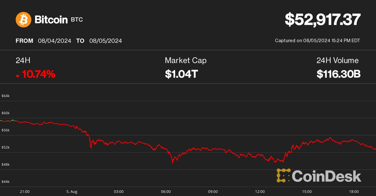 Bitcoin (BTC) Price Bounces to $53K After Brutal Sell-Off Reminiscent ...
