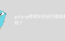 golang框架如何进行错误率监控？