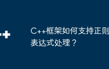 C++框架如何支持正则表达式处理?