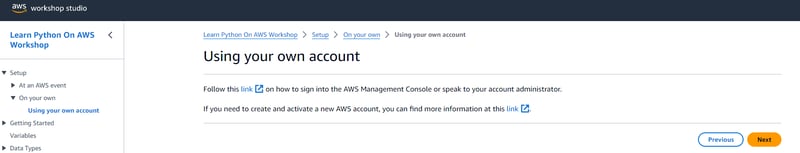 AWS で Python を学ぶ - 1 日目