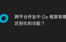 跨平台开发中 Go 框架有哪些区别化的功能？