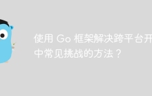 使用 Go 框架解决跨平台开发中常见挑战的方法?