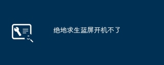 绝地求生蓝屏开机不了