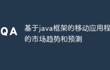 基于java框架的移动应用程序的市场趋势和预测