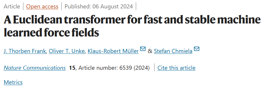 2.5天完成1年的MD计算?DeepMind团队基于欧几里得Transformer的新计算方法