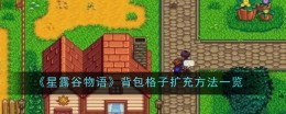《星露谷物语》背包格子扩充方法一览