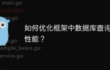 如何优化框架中数据库查询的性能？