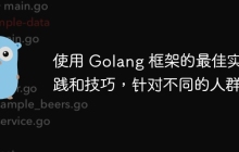 使用 Golang 框架的最佳实践和技巧，针对不同的人群