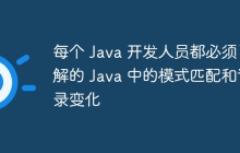 每个 Java 开发人员都必须了解的 Java 中的模式匹配和记录变化