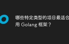 哪些特定类型的项目最适合使用 Golang 框架？