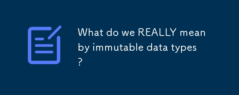 What do we REALLY mean by immutable data types?