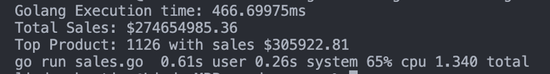 CSV ファイル処理のベンチマーク: Golang vs NestJS vs PHP vs Python