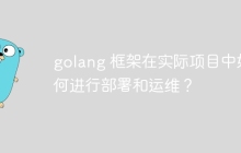 golang 框架在实际项目中如何进行部署和运维？
