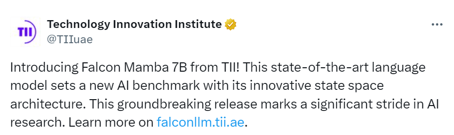 Non-Transformer architecture stands up! The first pure attention-free large model, surpassing the open source giant Llama 3.1