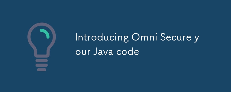 Introducing Omni Secure your Java code