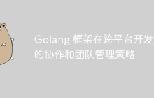 Golang 框架在跨平台开发中的协作和团队管理策略