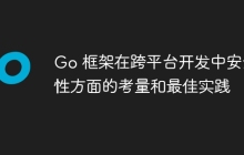 Go 框架在跨平台开发中安全性方面的考量和最佳实践