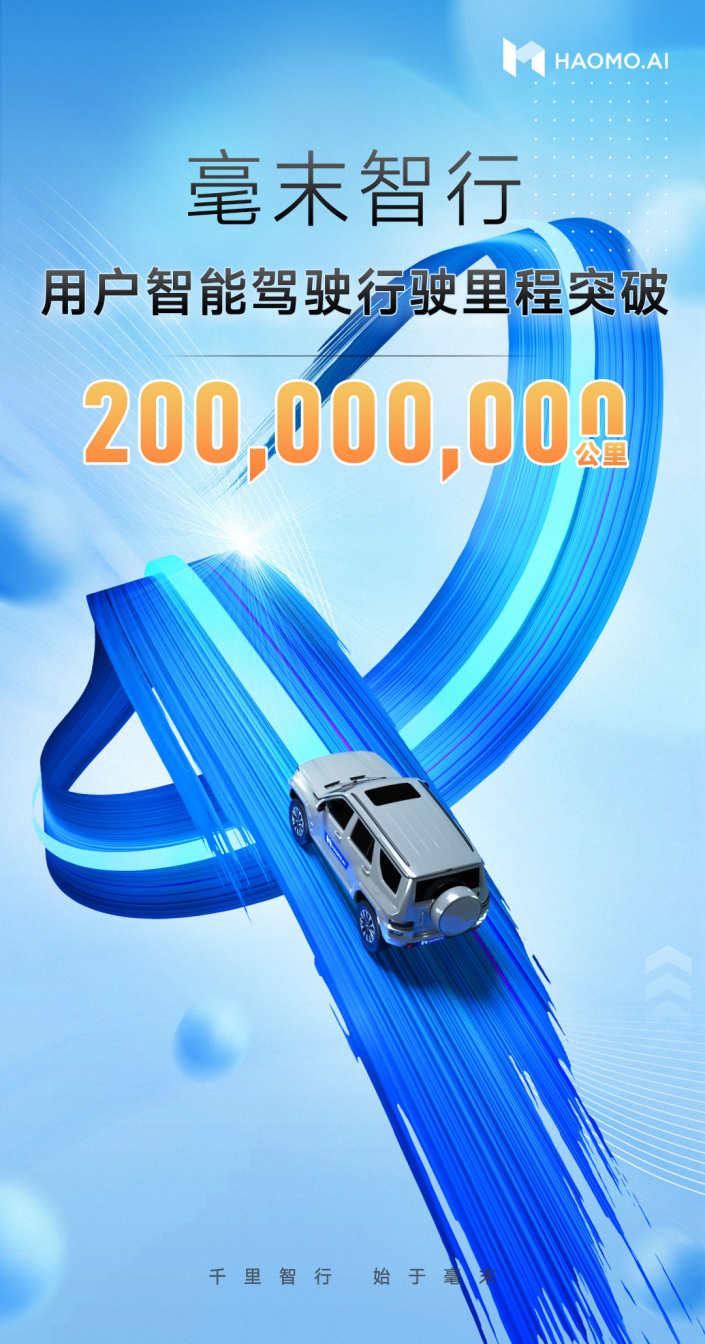 New results! Haimou users’ smart driving mileage exceeds 200 million kilometers