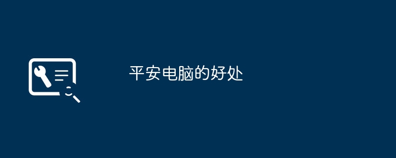 コンピューターに Ping An を行う利点