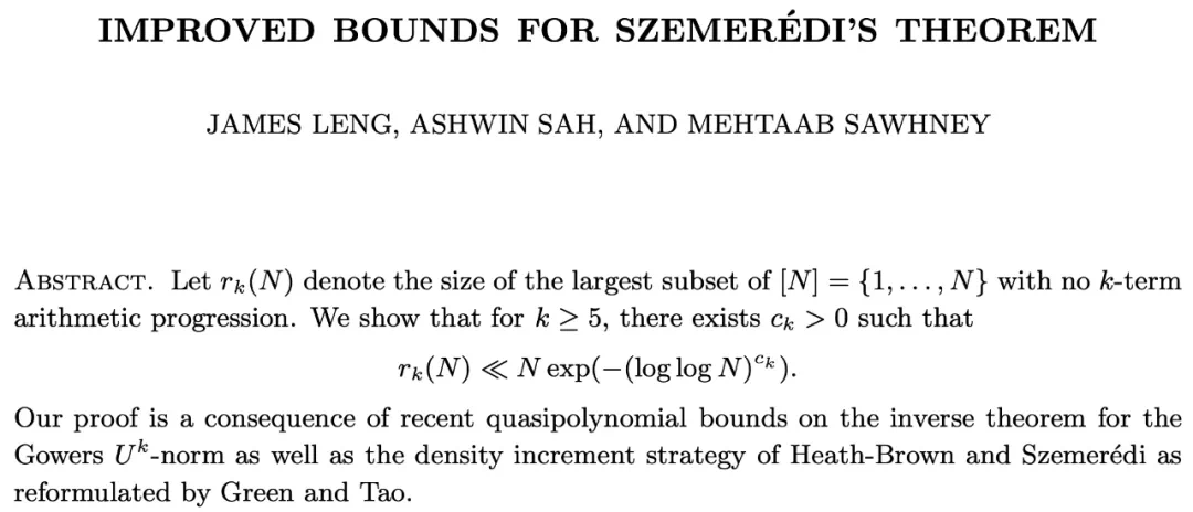 Progress was made for the first time in decades, apprentices Tao Zhexuan and Zhao Yufei broke through combinatorial mathematics problems