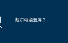 戴尔电脑蓝屏？