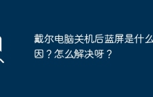 戴尔电脑关机后蓝屏是什么原因？怎么解决呀？