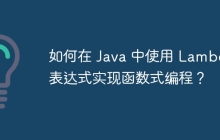 如何在 Java 中使用 Lambda 表达式实现函数式编程？