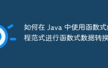 如何在 Java 中使用函数式编程范式进行函数式数据转换？